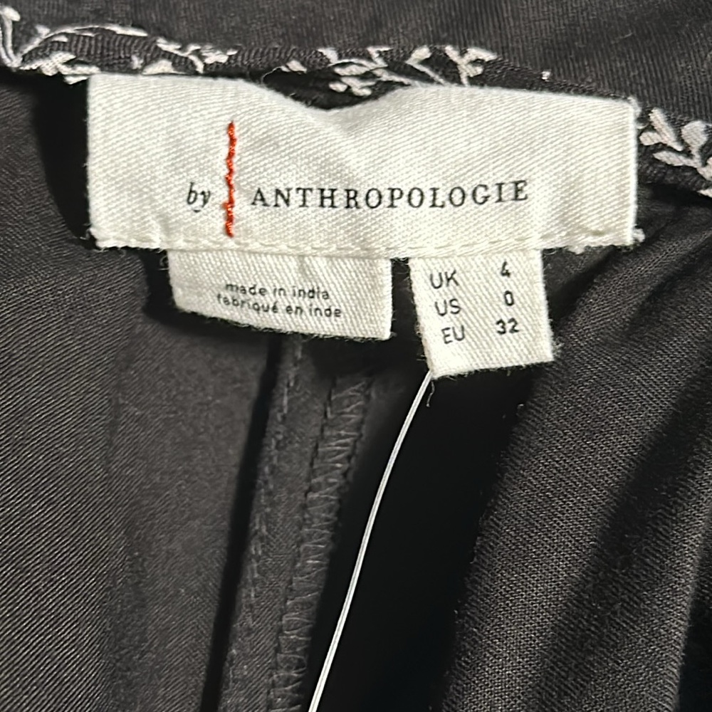 Anthropologie Black Hem Designed Wide-Leg Pants - Picture 9 of 11